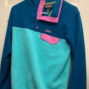 Blue and Pink Patagonia Fleece